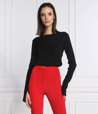 Patrizia Pepe - Sweter damski zimowy ze sklepu: Gomez Fashion Store w kategorii: Swetry damskie - zdjęcie 874714-BD9-10338_PK224W000107049