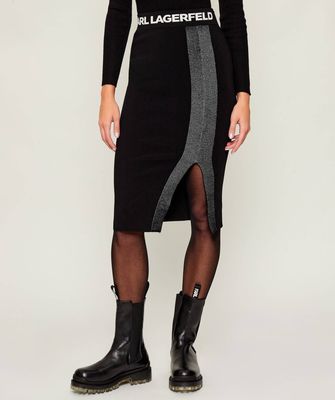 Spódnica na wiosnę Karl Lagerfeld ze sklepu: Gomez Fashion Store w kategorii: Spódnice - zdjęcie 874714-BD9-10338_KL224W000017666