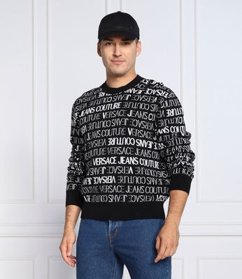 Sweter męski na zimę młodzieżowy Versace Jeans Couture ze sklepu: Gomez Fashion Store w kategorii: Swetry męskie - zdjęcie 874714-BD9-10338_VR224M000009111