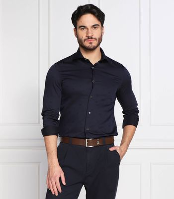 Koszula męska z klasycznym kołnierzykiem Emporio Armani ze sklepu: Gomez Fashion Store w kategorii: Koszule męskie - zdjęcie 874714-BD9-10338_EA225M000124I94