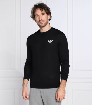 Sweter męski na wiosnę Emporio Armani ze sklepu: Gomez Fashion Store w kategorii: Swetry męskie - zdjęcie 874714-BD9-10338_EA225M000156016