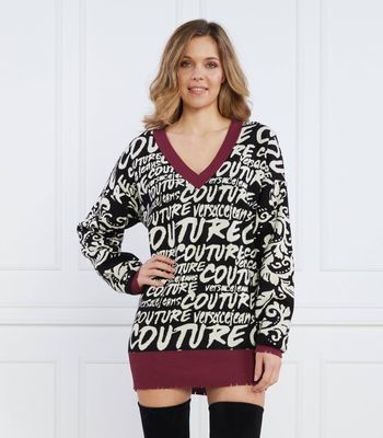Versace Jeans Couture - Sweter damski na zimę ze sklepu: Gomez Fashion Store w kategorii: Swetry damskie - zdjęcie 874714-BD9-10338_VR225W000096111