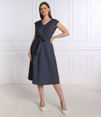 Sukienka na wiosnę trapezowa DKNY ze sklepu: Gomez Fashion Store w kategorii: Sukienki - zdjęcie 874714-BD9-10338_DK224W000034357