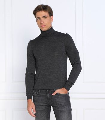 Sweter męski casual zimowy BOSS BLACK ze sklepu: Gomez Fashion Store w kategorii: Swetry męskie - zdjęcie 874714-BD9-10338_BB225M000200002