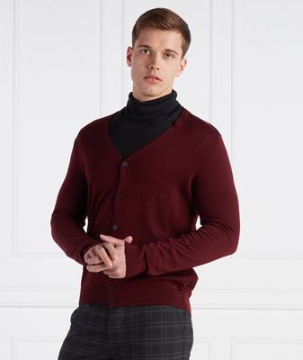 BOSS BLACK - Sweter męski na zimę casual ze sklepu: Gomez Fashion Store w kategorii: Swetry męskie - zdjęcie 874714-BD9-10338_BB225M000203604