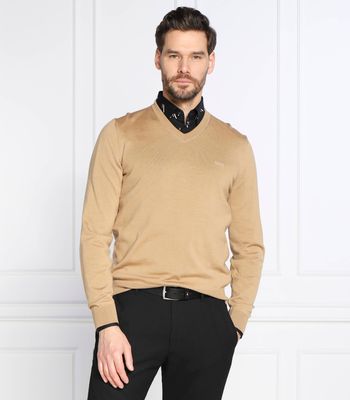 Sweter męski na zimę wiosenny BOSS BLACK ze sklepu: Gomez Fashion Store w kategorii: Swetry męskie - zdjęcie 874714-BD9-10338_BB225M000205260