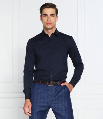 Koszula męska z klasycznym kołnierzykiem HUGO ze sklepu: Gomez Fashion Store w kategorii: Koszule męskie - zdjęcie 874714-BD9-10338_BU225M000179413