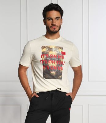 T-shirt męski w stylu młodzieżowym HUGO ze sklepu: Gomez Fashion Store w kategorii: T-shirty męskie - zdjęcie 874714-BD9-10338_BU225M000301108