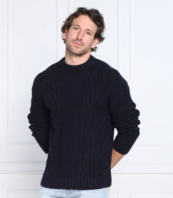 Sweter męski HUGO ze sklepu: Gomez Fashion Store w kategorii: Swetry męskie - zdjęcie 874714-BD9-10338_BU225M000341410
