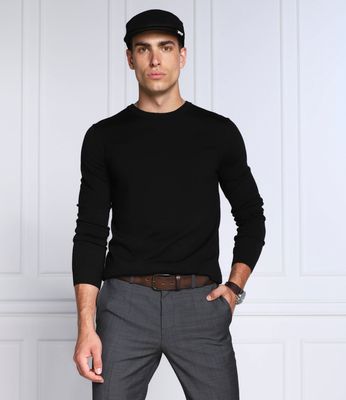 HUGO - Sweter męski na zimę casualowy ze sklepu: Gomez Fashion Store w kategorii: Swetry męskie - zdjęcie 874714-BD9-10338_BU225M000347001