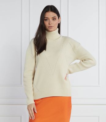 Sweter damski casual Patrizia Pepe ze sklepu: Gomez Fashion Store w kategorii: Swetry damskie - zdjęcie 874714-BD9-10338_PK225W000029178