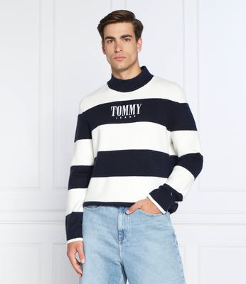 Sweter męski młodzieżowy na zimę Tommy Jeans ze sklepu: Gomez Fashion Store w kategorii: Swetry męskie - zdjęcie 874714-BD9-10338_TM225M000208D92