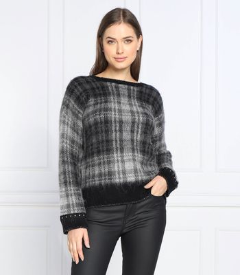 Sweter damski zimowy casual Liu Jo ze sklepu: Gomez Fashion Store w kategorii: Swetry damskie - zdjęcie 874714-BD9-10338_LJ225W000060N81