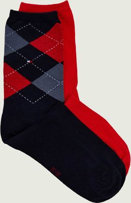 Skarpetki damskie w abstrakcyjne wzory Tommy Hilfiger ze sklepu: Gomez Fashion Store w kategorii: Skarpetki damskie - zdjęcie 874714-BD9-10338_TH000W000032563