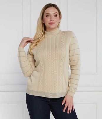 Sweter damski casual Persona by Marina Rinaldi ze sklepu: Gomez Fashion Store w kategorii: Swetry damskie - zdjęcie 874714-BD9-10338_SO225W000023016
