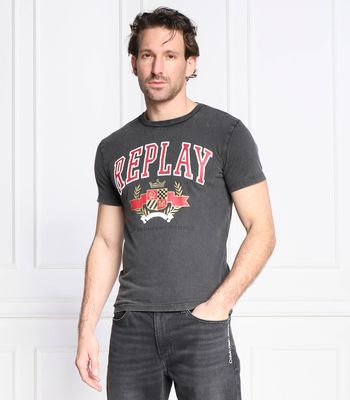 Replay - T-shirt męski na wiosnę ze sklepu: Gomez Fashion Store w kategorii: T-shirty męskie - zdjęcie 874714-BD9-10338_RY225M000019099