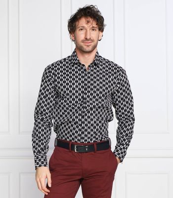 Koszula męska w stylu młodzieżowym Karl Lagerfeld ze sklepu: Gomez Fashion Store w kategorii: Koszule męskie - zdjęcie 874714-BD9-10338_KL225M000176991