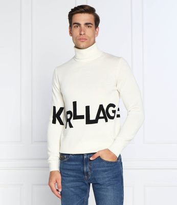 Sweter męski na zimę Karl Lagerfeld ze sklepu: Gomez Fashion Store w kategorii: Swetry męskie - zdjęcie 874714-BD9-10338_KL225M000218334