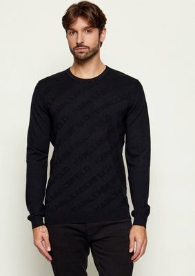 Sweter męski casualowy na zimę Karl Lagerfeld ze sklepu: Gomez Fashion Store w kategorii: Swetry męskie - zdjęcie 874714-BD9-10338_KL225M000234990