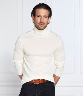 Calvin Klein - Sweter męski zimowy casual ze sklepu: Gomez Fashion Store w kategorii: Swetry męskie - zdjęcie 874714-BD9-10338_CK225M000128246
