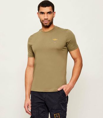 T-shirt męski na wiosnę casual Aeronautica Militare ze sklepu: Gomez Fashion Store w kategorii: T-shirty męskie - zdjęcie 874714-BD9-10338_AM224M000004021