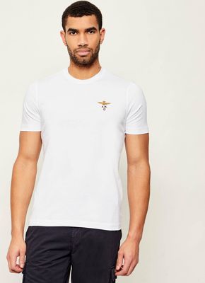T-shirt męski na wiosnę Aeronautica Militare ze sklepu: Gomez Fashion Store w kategorii: T-shirty męskie - zdjęcie 874714-BD9-10338_AM224M000004002