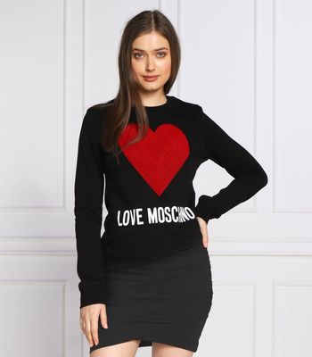 Bluza damska na wiosnę Love Moschino ze sklepu: Gomez Fashion Store w kategorii: Bluzy damskie - zdjęcie 874714-BD9-10338_LM225W000071074