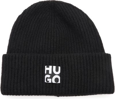 Czapka zimowa damska HUGO ze sklepu: Gomez Fashion Store w kategorii: Czapki zimowe damskie - zdjęcie 874714-BD9-10338_BU225W000150001