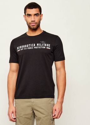 T-shirt męski młodzieżowy Aeronautica Militare ze sklepu: Gomez Fashion Store w kategorii: T-shirty męskie - zdjęcie 874714-BD9-10338_AM225M000002004