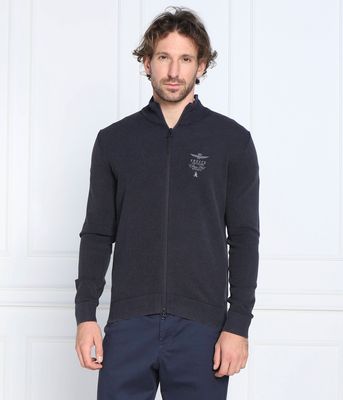 Sweter męski casual Aeronautica Militare ze sklepu: Gomez Fashion Store w kategorii: Swetry męskie - zdjęcie 874714-BD9-10338_AM225M000081095