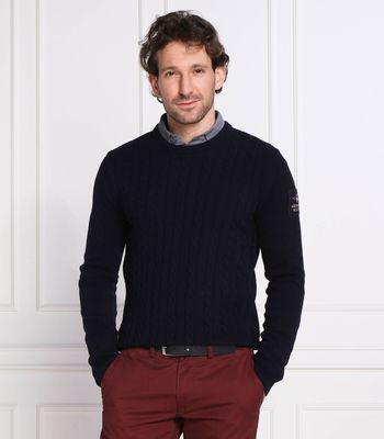Sweter męski wiosenny Aeronautica Militare ze sklepu: Gomez Fashion Store w kategorii: Swetry męskie - zdjęcie 874714-BD9-10338_AM225M000083109