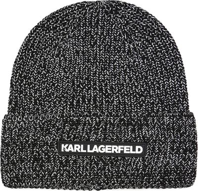 Karl Lagerfeld - Czapka zimowa damska ze sklepu: Gomez Fashion Store w kategorii: Czapki zimowe damskie - zdjęcie 874714-BD9-10338_KL225W000056A32