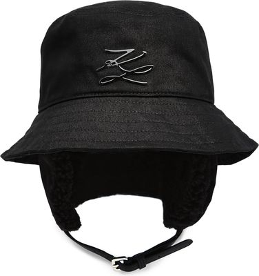 Czapka zimowa damska Karl Lagerfeld ze sklepu: Gomez Fashion Store w kategorii: Czapki zimowe damskie - zdjęcie 874714-BD9-10338_KL225W000079087