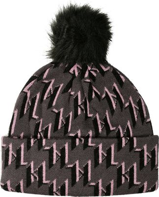 Czapka zimowa damska Karl Lagerfeld ze sklepu: Gomez Fashion Store w kategorii: Czapki zimowe damskie - zdjęcie 874714-BD9-10338_KL225W000108173