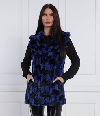 Kamizelka damska casual na jesień Karl Lagerfeld ze sklepu: Gomez Fashion Store w kategorii: Kamizelki damskie - zdjęcie 874714-BD9-10338_KL225W000151752