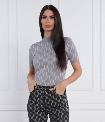 Bluzka damska na wiosnę Karl Lagerfeld ze sklepu: Gomez Fashion Store w kategorii: Bluzki damskie - zdjęcie 874714-BD9-10338_KL225W000157754