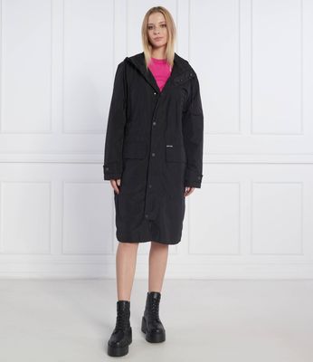 Płaszcz damski casualowy Karl Lagerfeld ze sklepu: Gomez Fashion Store w kategorii: Płaszcze damskie - zdjęcie 874714-BD9-10338_KL225W000182666