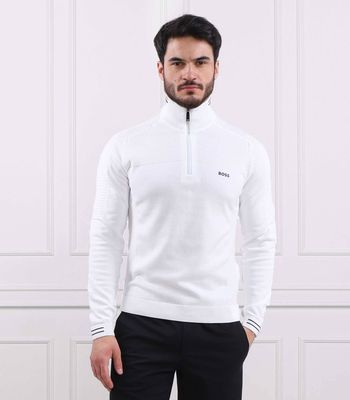 Sweter męski na wiosnę casual BOSS GREEN ze sklepu: Gomez Fashion Store w kategorii: Swetry męskie - zdjęcie 874714-BD9-10338_BG231M000077100
