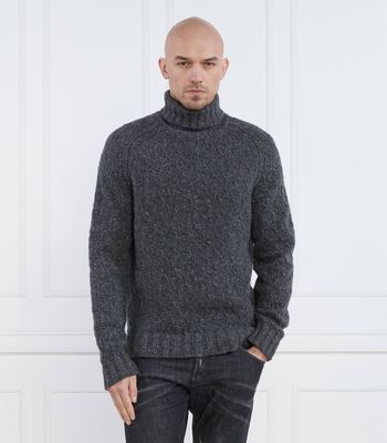 Sweter męski casual na zimę HUGO ze sklepu: Gomez Fashion Store w kategorii: Swetry męskie - zdjęcie 874714-BD9-10338_BU231M000187038