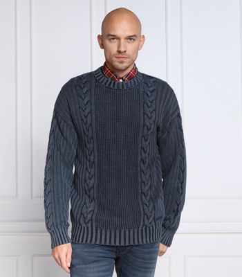 HUGO - Sweter męski ze sklepu: Gomez Fashion Store w kategorii: Swetry męskie - zdjęcie 874714-BD9-10338_BU231M000190410