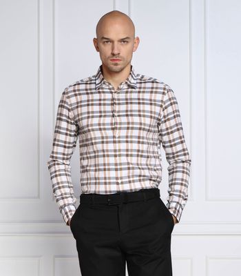 Koszula męska z klasycznym kołnierzykiem BOSS BLACK ze sklepu: Gomez Fashion Store w kategorii: Koszule męskie - zdjęcie 874714-BD9-10338_BB231M000152262