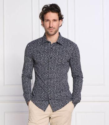 BOSS BLACK - Koszula męska z klasycznym kołnierzykiem ze sklepu: Gomez Fashion Store w kategorii: Koszule męskie - zdjęcie 874714-BD9-10338_BB231M000154404