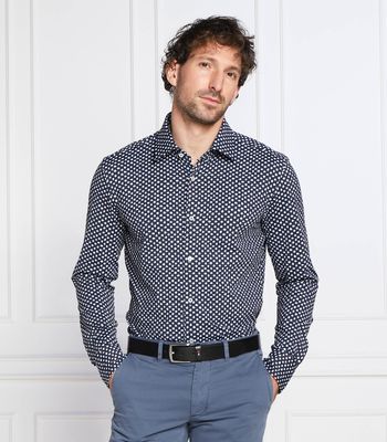 Koszula męska z klasycznym kołnierzykiem BOSS BLACK ze sklepu: Gomez Fashion Store w kategorii: Koszule męskie - zdjęcie 874714-BD9-10338_BB231M000176405
