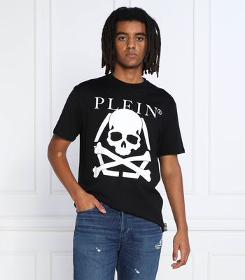 Philipp Plein - T-shirt męski na wiosnę w stylu młodzieżowym ze sklepu: Gomez Fashion Store w kategorii: T-shirty męskie - zdjęcie 874714-BD9-10338_PN225M000070201