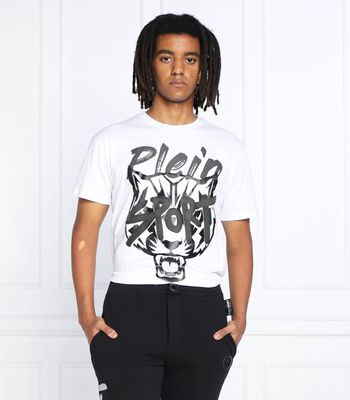 Plein Sport - T-shirt męski na wiosnę ze sklepu: Gomez Fashion Store w kategorii: T-shirty męskie - zdjęcie 874714-BD9-10338_PS225M000011032