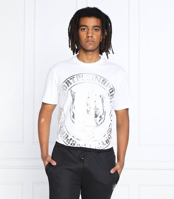 T-shirt męski w stylu młodzieżowym Plein Sport ze sklepu: Gomez Fashion Store w kategorii: T-shirty męskie - zdjęcie 874714-BD9-10338_PS225M000035101