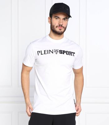 T-shirt męski na wiosnę Plein Sport ze sklepu: Gomez Fashion Store w kategorii: T-shirty męskie - zdjęcie 874714-BD9-10338_PS225M000039032