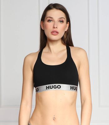Biustonosz sportowy z napisami Hugo Bodywear ze sklepu: Gomez Fashion Store w kategorii: Biustonosze - zdjęcie 874714-BD9-10338_BU231W000005002
