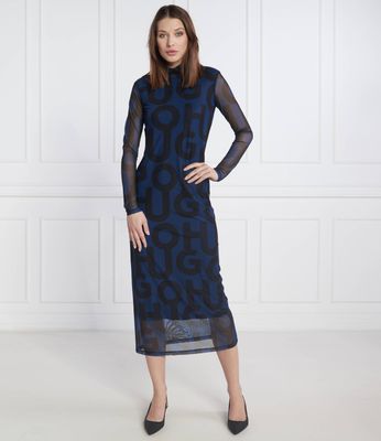 HUGO - Sukienka jesienna ze sklepu: Gomez Fashion Store w kategorii: Sukienki - zdjęcie 874714-BD9-10338_BU231W000148968