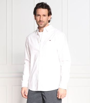 Koszula męska z klasycznym kołnierzykiem Tommy Jeans ze sklepu: Gomez Fashion Store w kategorii: Koszule męskie - zdjęcie 874714-BD9-10338_TM231M000035D90